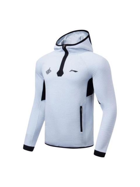 Li-Ning Basketball Series Hooded Long Sleeve Top 'White Black' AWDT079-2