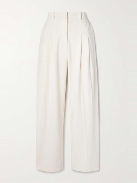 Lagarde pleated crepe wide-leg pants