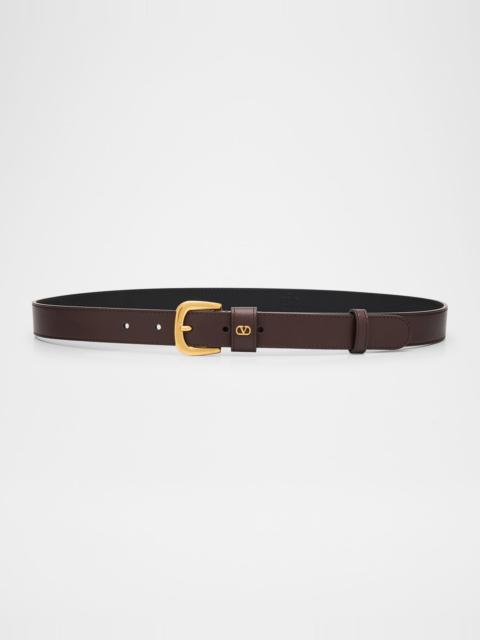 VLogo Calfskin Leather Belt
