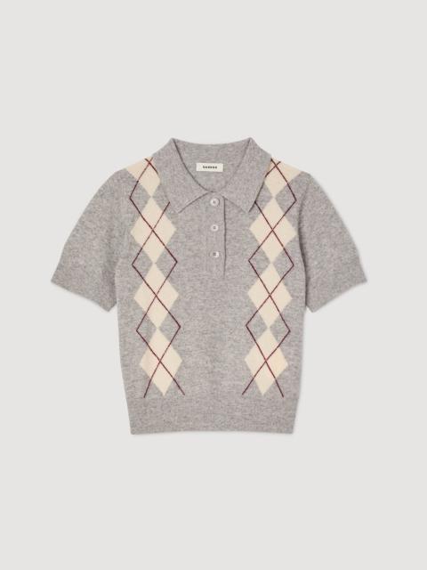 ARGYLE POLO SWEATER