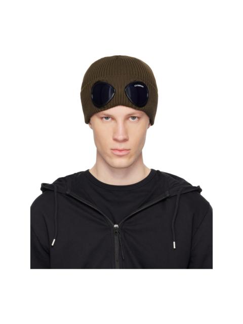 Khaki Cotton Goggle Beanie