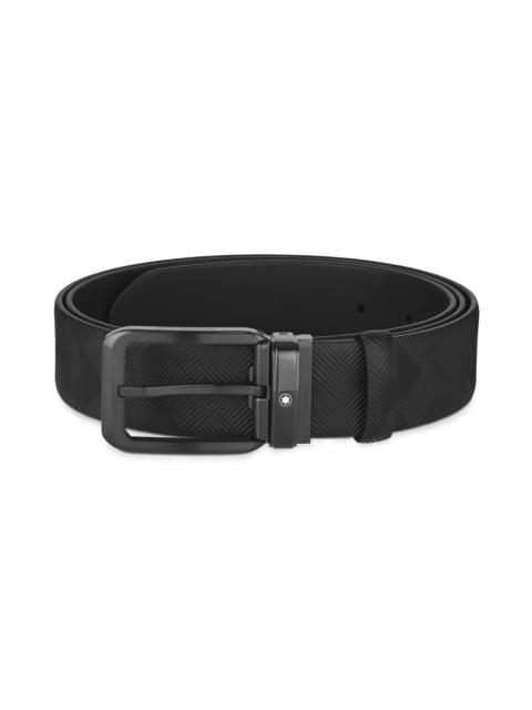 Black 35 mm reversible leather belt