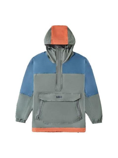 Men's Vans Work Weird Colorblock Casual Sports Jacket Olive Green VN0A4MLHDB0