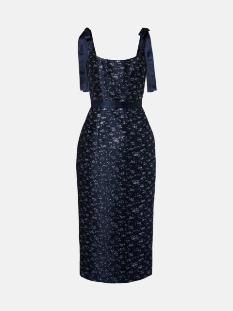 Acacia floral brocade corset dress