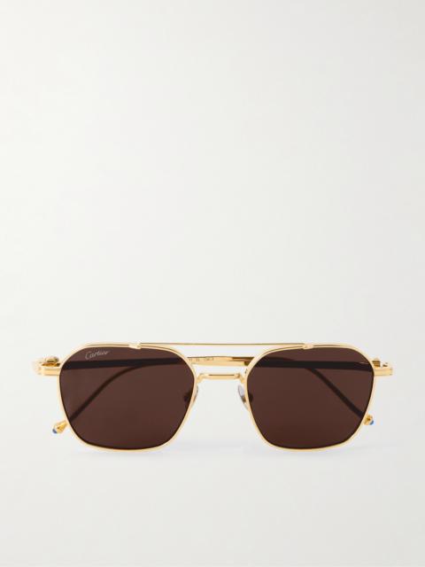 Pasha Gold-tone Aviator-style Sunglasses