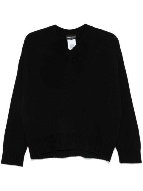 virgin wool V-neck sweater