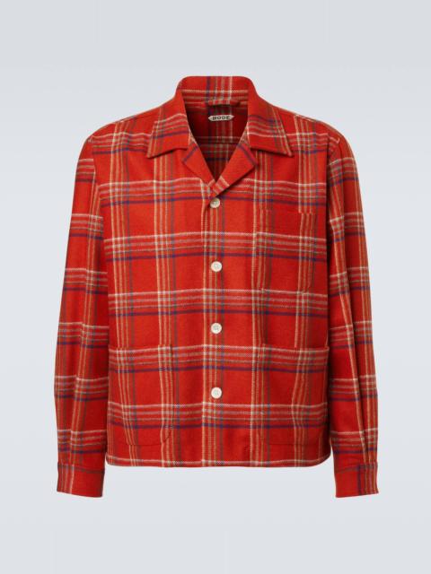 Gable plaid wool flannel overshirt