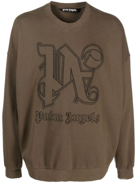 embroidered-logo cotton sweatshirt