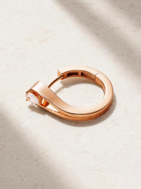 Serti Inversé 18-karat Rose Gold Diamond Earring