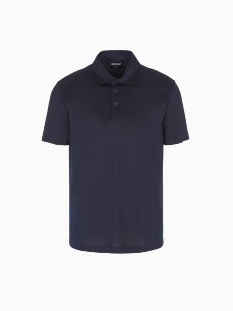 Silk and cotton-mélange jersey polo shirt