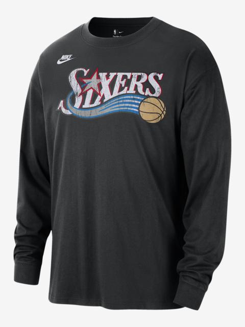 Philadelphia 76ers Essentials Hardwood Classics Men's Nike NBA Long-Sleeve T-Shirt