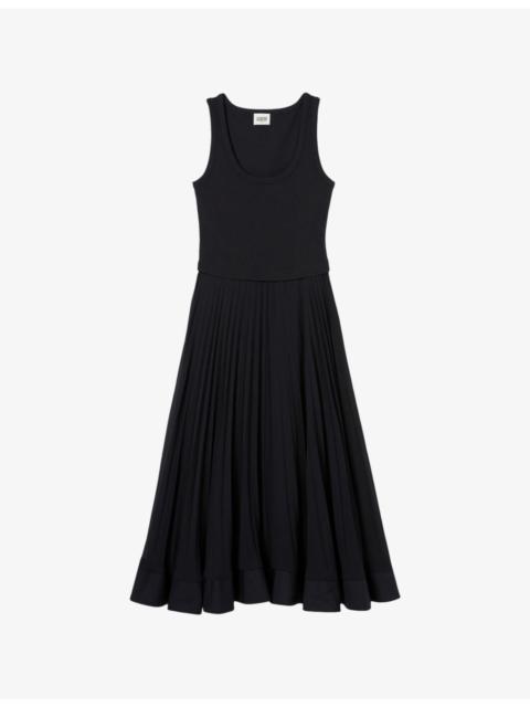 Tradi pleated skirt stretch-cotton dress