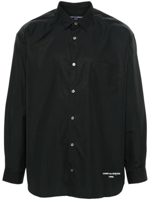 embroidered-logo cotton shirt