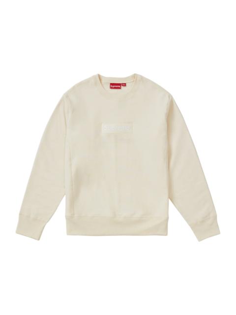 Supreme Box Logo Crewneck (FW18) Natural