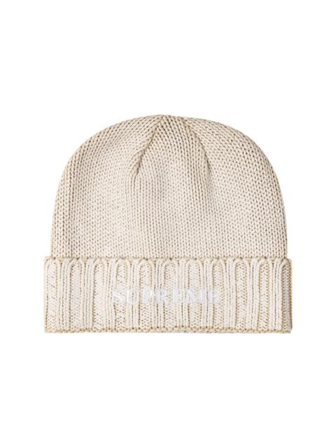overprint knitted beanie