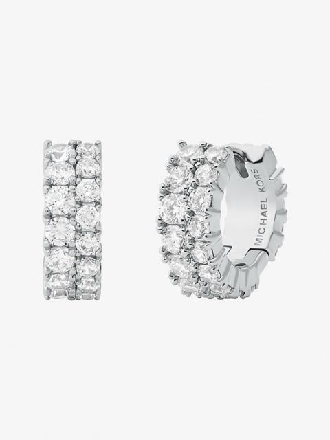 Double Pavé Huggie Earrings