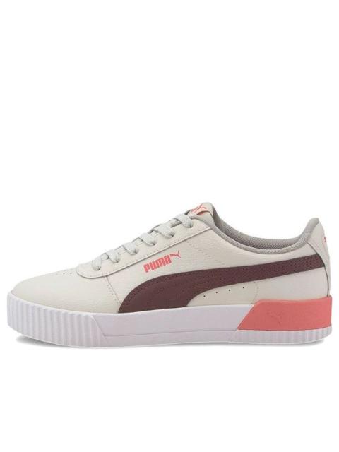(WMNS) PUMA Carina Leather 'Khaki White Brown' 370325-20