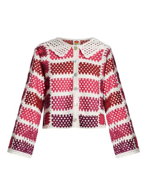 crochet-knit cardigan