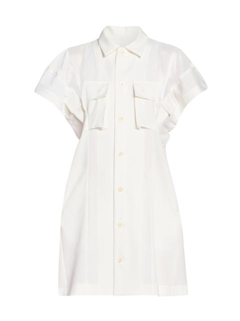 Women's Wool Suiting Shirtdress - Off White