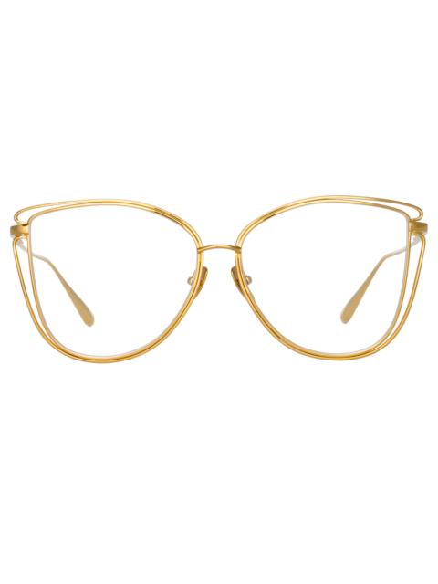 DINAH CAT EYE OPTICAL FRAME IN YELLOW GOLD