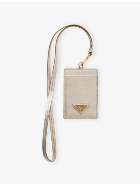 Saffiano Leather Badge Holder