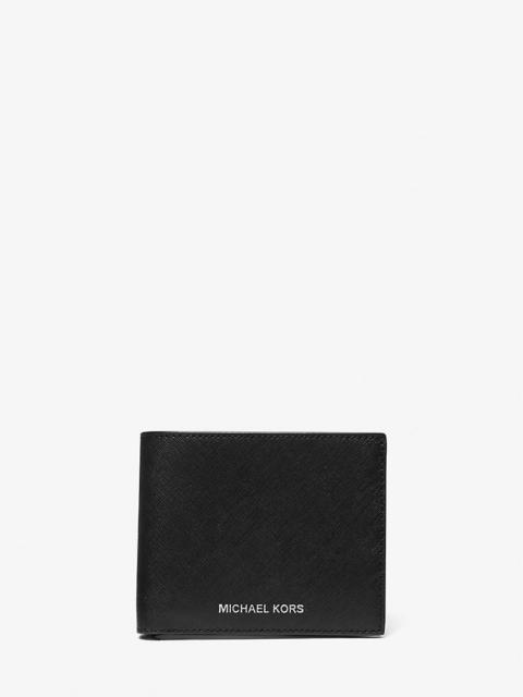 Varick Saffiano Leather Billfold Wallet With Passcase