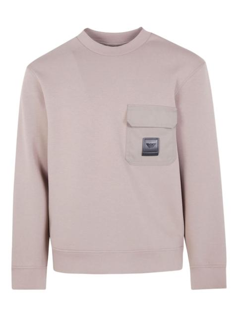 patch-pocket cotton sweater