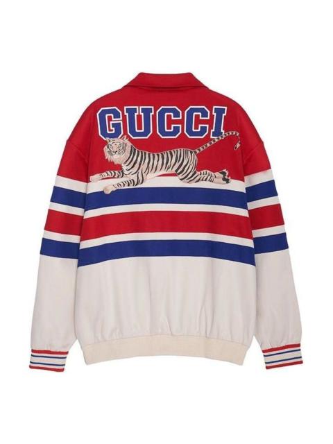 Gucci Gucci Tiger Collared Sweatshirt With Patch 'Red Ivory' 683513-XJD3R-6116
