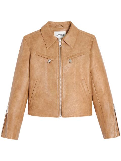 Shay faux-leather jacket