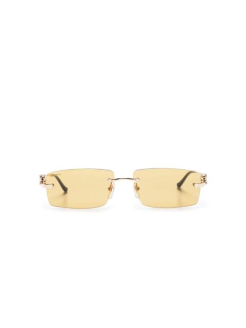 Panther rectangle-frame sunglasses