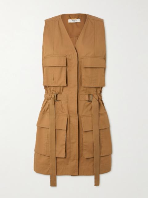 Buckled Cotton-twill Vest