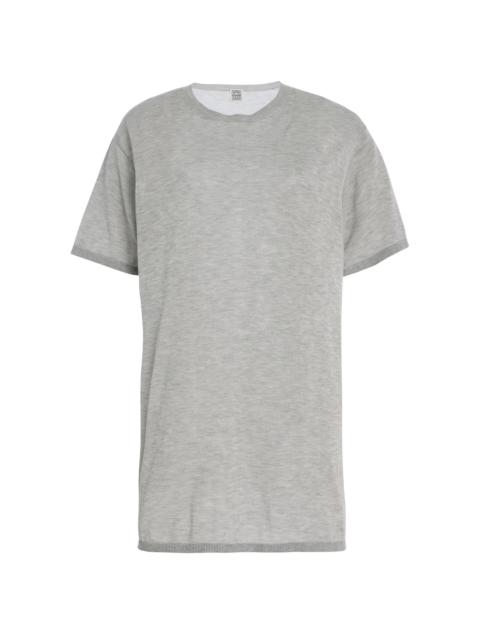 Stretch-Cashmere Top grey