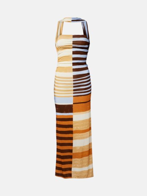 Ornella striped midi dress