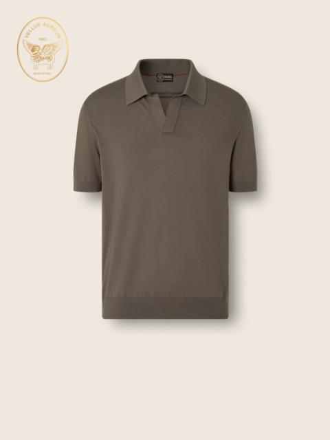 DARK TAUPE VELLUS AUREUM POLO SHIRT