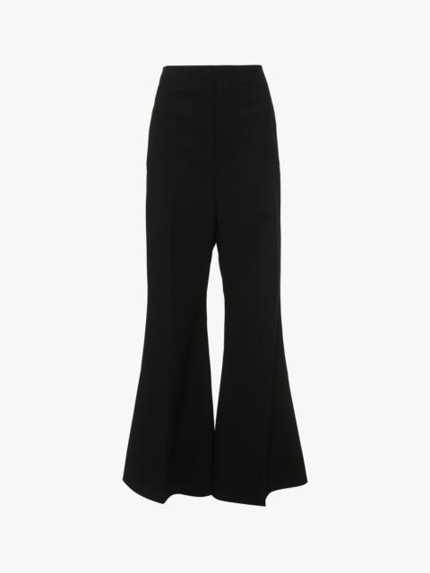 Low Rise Wide Leg Kick Trouser In Black