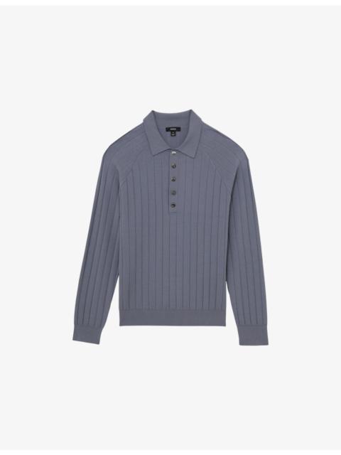 Dillingham Half-Button Ribbed Knitted Polo