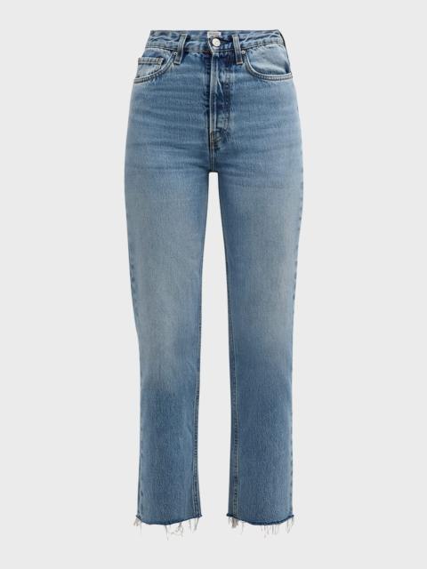 Classic Cut Frayed Denim Pants