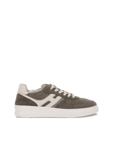 H630 suede leather logo sneakers