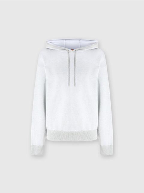 Lamé viscose hooded sweatshirt