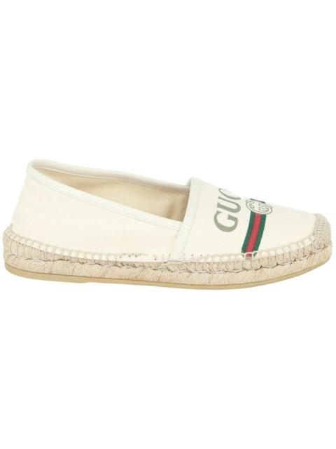 Gucci Logo Canvas Espadrilles Black Cream (Women's)