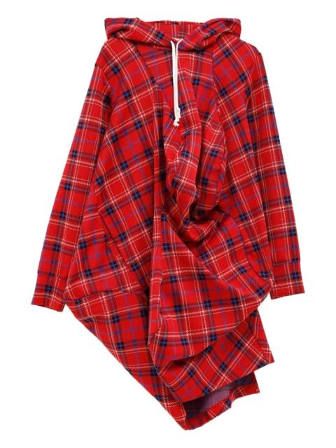 plaid-pattern hoodie
