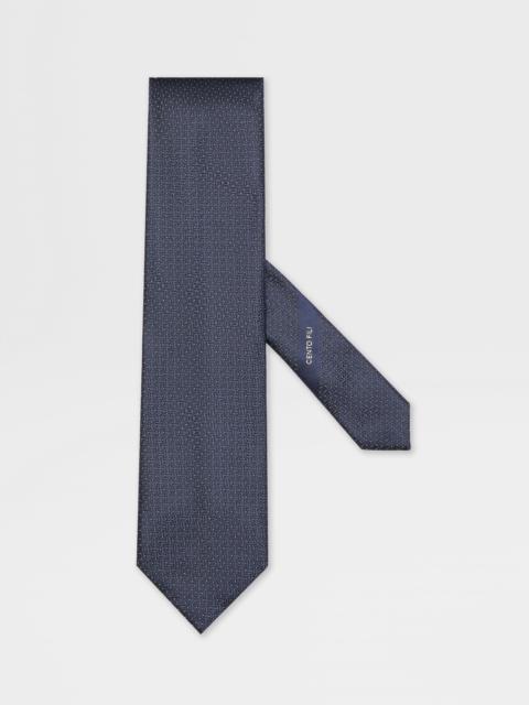 DARK BLUE CENTO FILI SILK TIE