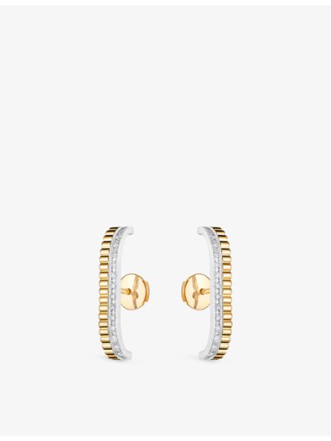 Quatre Radiant Edition 18ct Yellow, White Gold And 0.26ct Diamond Stud Earrings