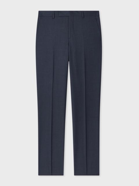 A Suit To Travel In - Dark Blue Marl Wool Trousers