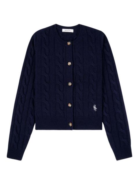 SRC cable-knit button cardigan