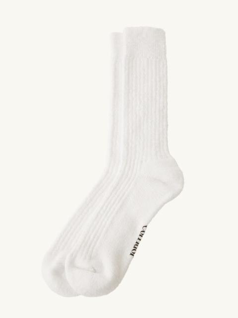SLUB SOCK - WHITE