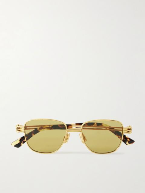 Square-Frame Gold-Tone Sunglasses Gold