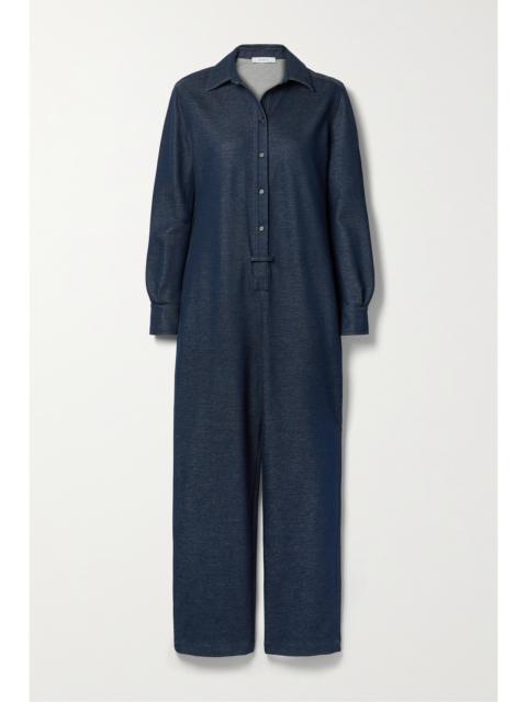 Oggetti Cotton-blend Chambray Jumpsuit