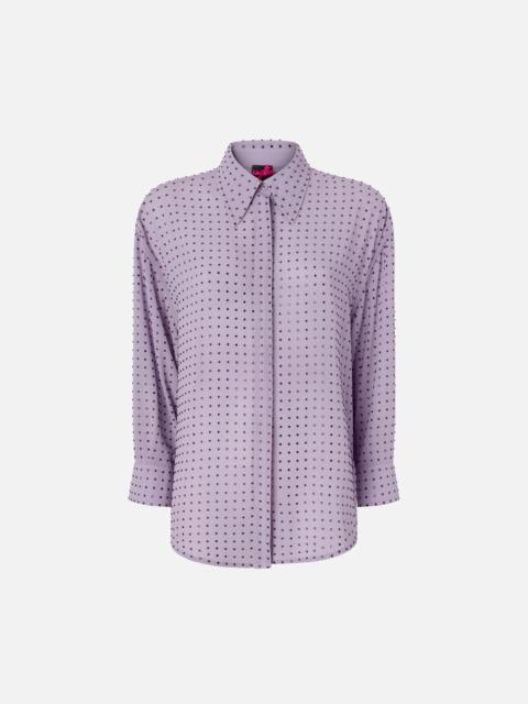 RHINESTONED GEORGETTE SHIRT