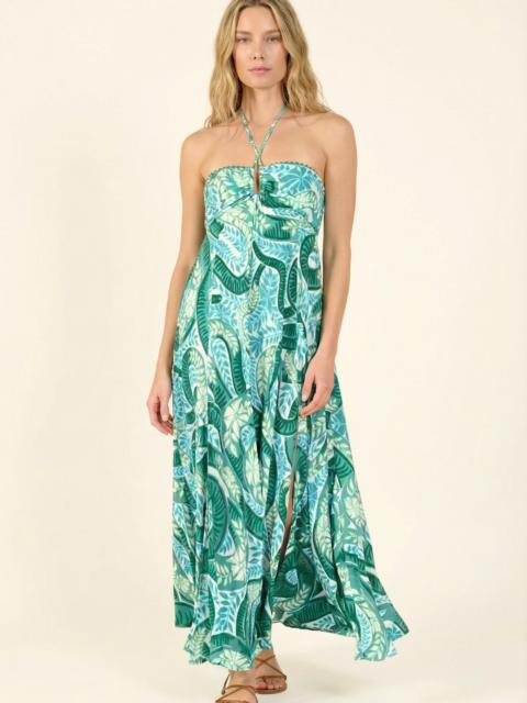 Long Dress Carla - Green Holy Snake